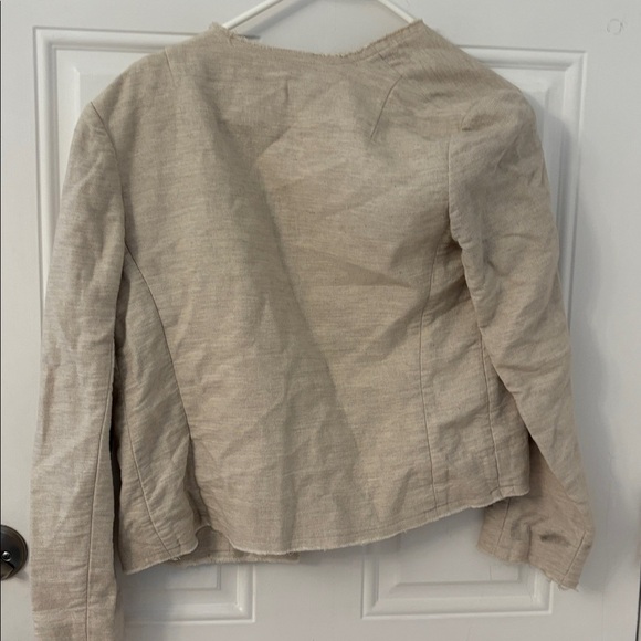 L'Agence | Oatmeal Cotton and Linen Blend Blazer sz 6 - Picture 8 of 8